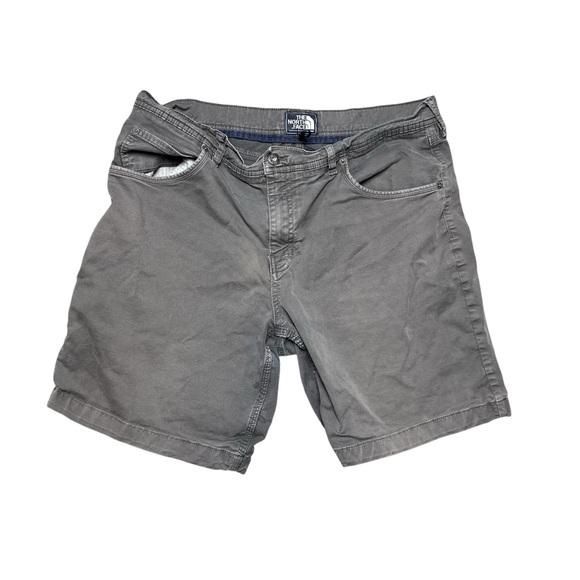 North Face Shorts Mens 36 Pockets Button Lightweight Outdoors Gray Chino - Picture 1 of 5